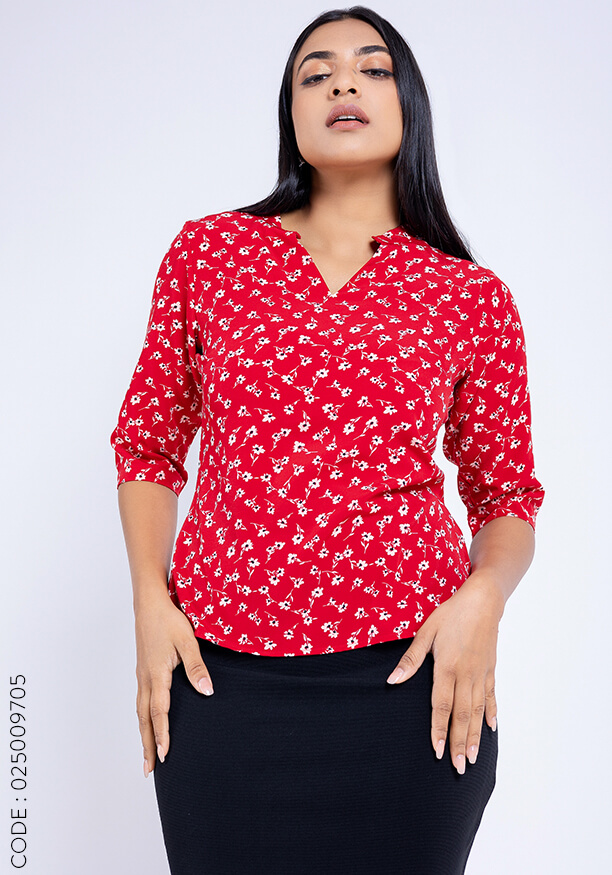 ANNA RED BLOUSE 